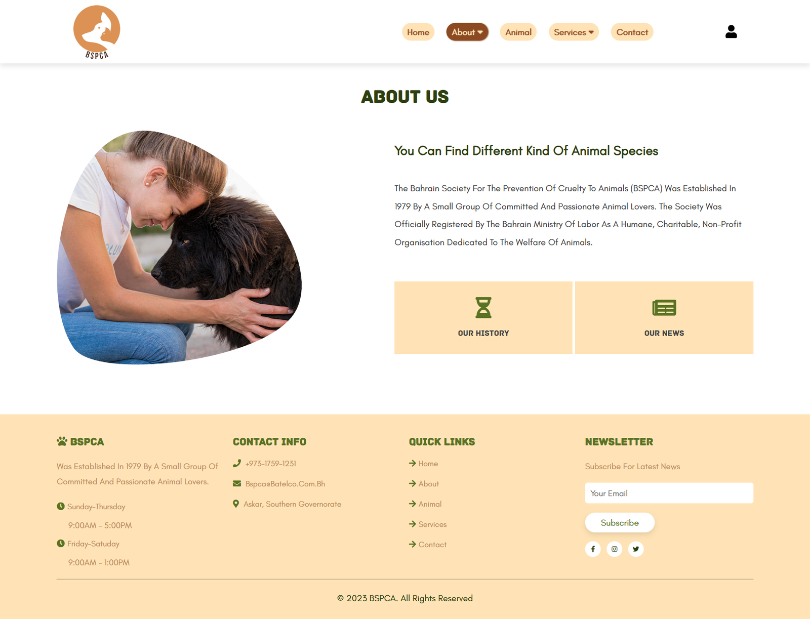 BSPCA WEBSITE